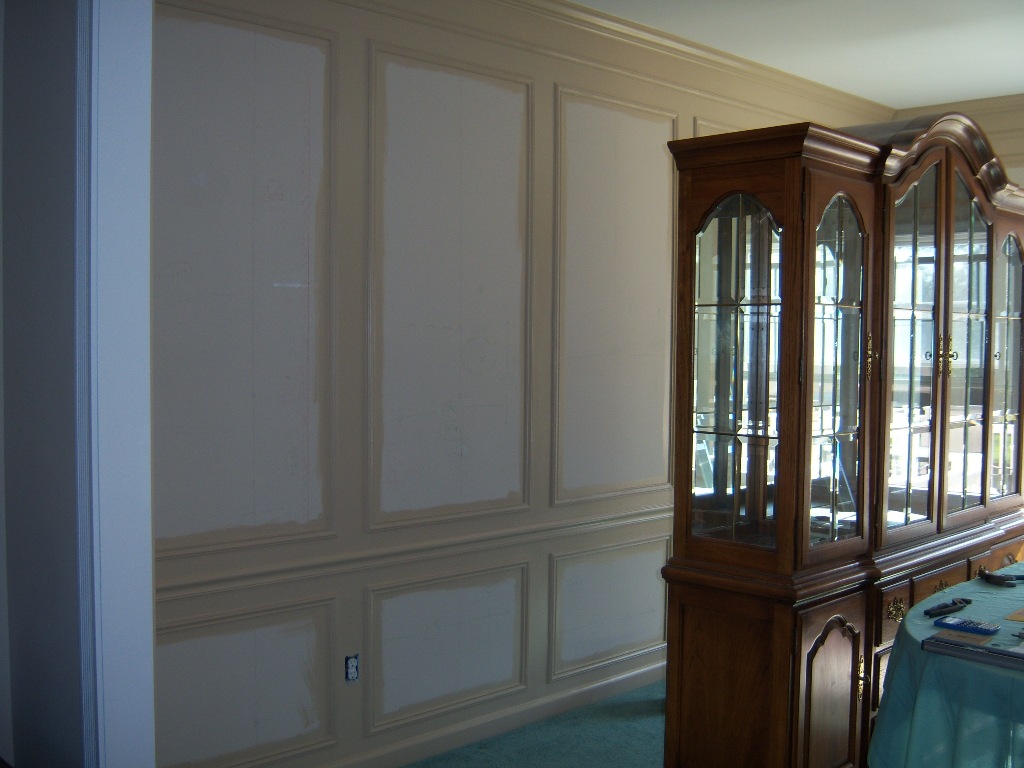 shadow boxes in dining room