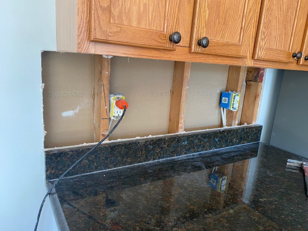 Drywall Removal Backsplash Granite