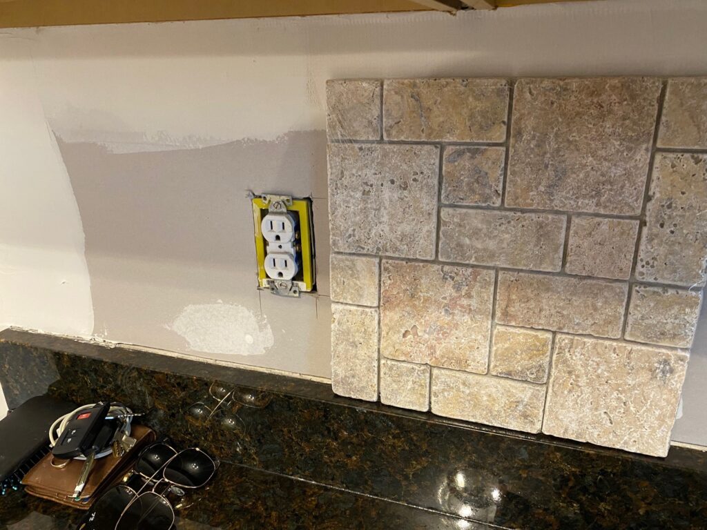 New Kitchen Drywall Install Backsplash